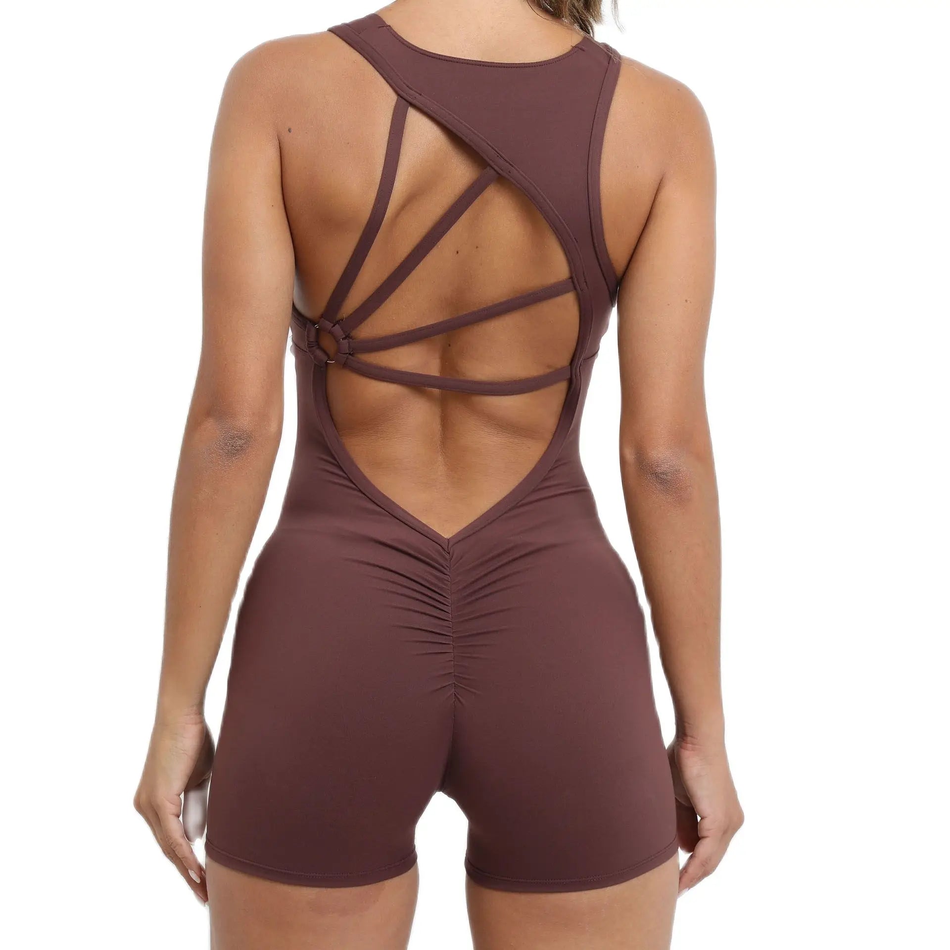 Women's Padded Jumpsuit Sport Yoga Set Bodysuit Fitness Wear Gym Sportswear High Elastic Workout Running Clothes - The Clothing Company Sydney