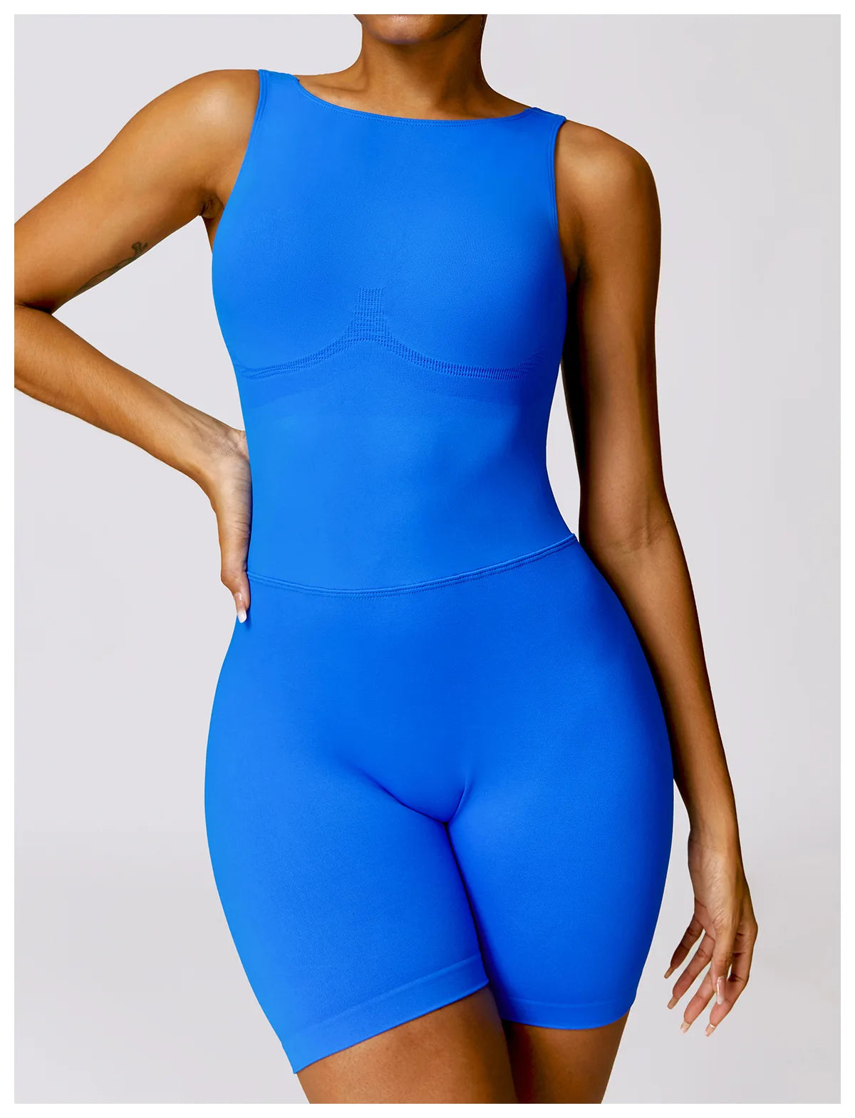Yoga Set One-Piece Seamless Hollowed Out Women's Jumpsuits Gym Push Up Workout Fitness Bodysuit - The Clothing Company Sydney