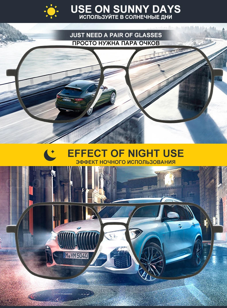 Fashion Aluminum Photochromic Sunglasses Men Women Polarised Sun Glasses Chameleon Anti-glare Driving Sunglasses - The Clothing Company Sydney