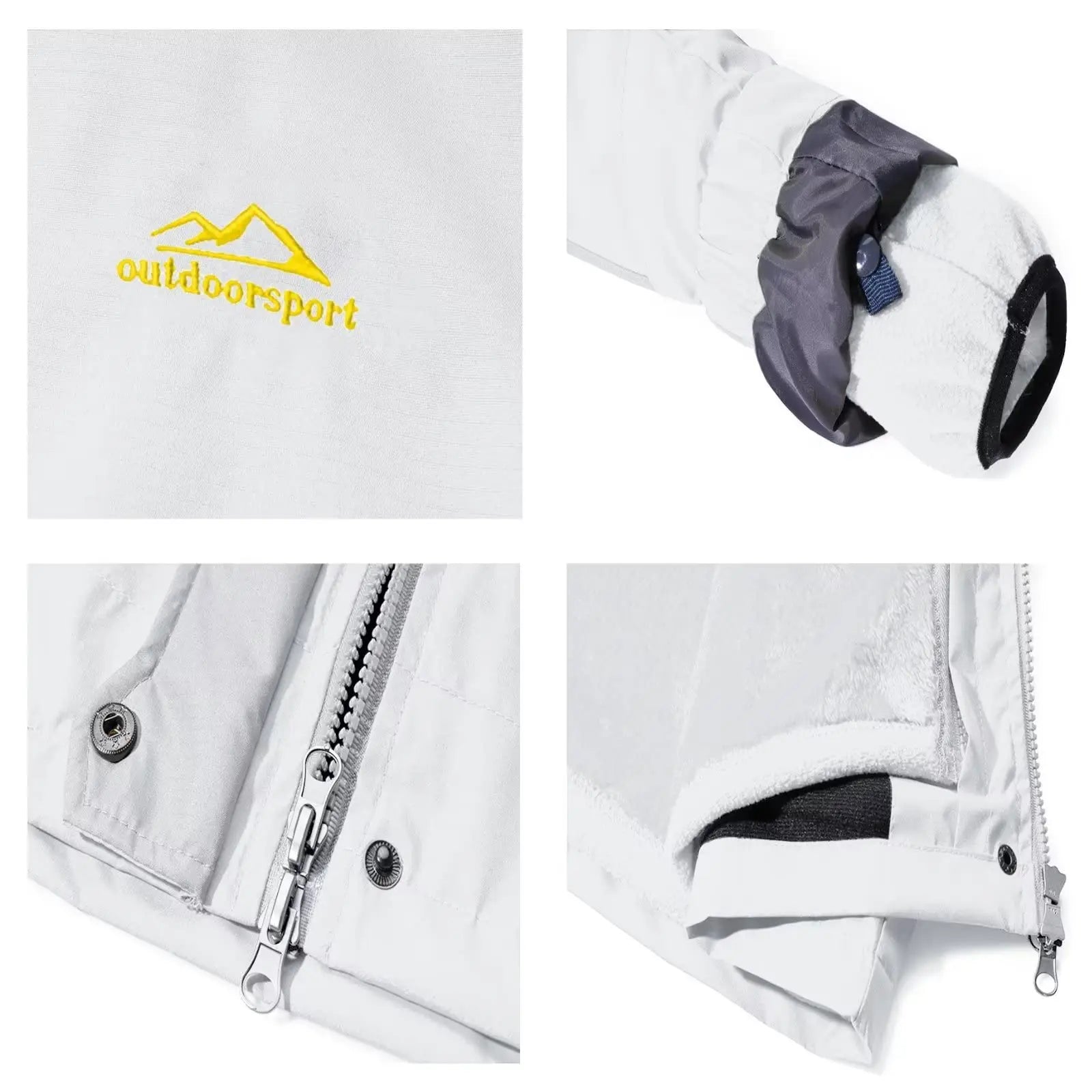 3 in 1 Fleece Lining Jackets Women's Winter Ski Snowboard Jacket Hooded Coats Windproof Water Resistance Hiking Parka - The Clothing Company Sydney