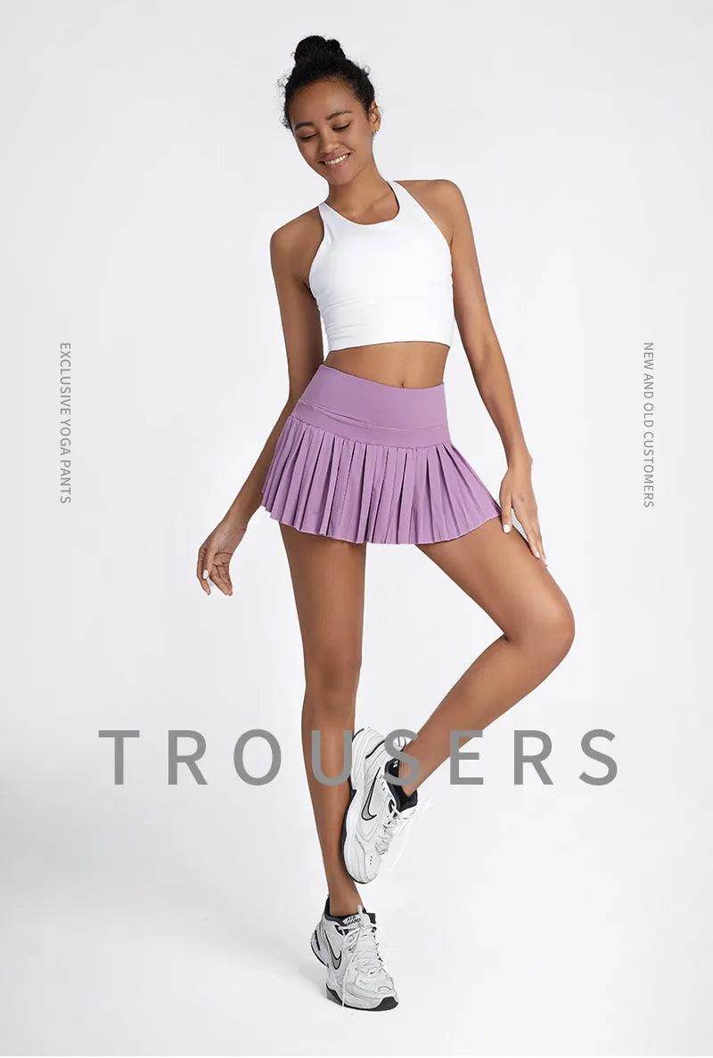 Cloud Hide Safe Tennis Skirts Gym Golf Running Pleated Pantskirt Women Sports Fitness Shorts Pocket High Waist Skort Skirt The Clothing Company Sydney