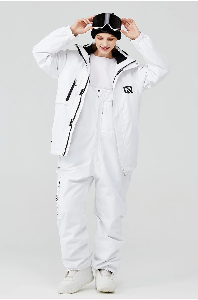 2 Piece Ski Sets for Women Ski Jackets and Pants Men Snowsuit Snowboard Coat Outfits Warm Hooded Waterproof Windproof Matching Set - The Clothing Company Sydney