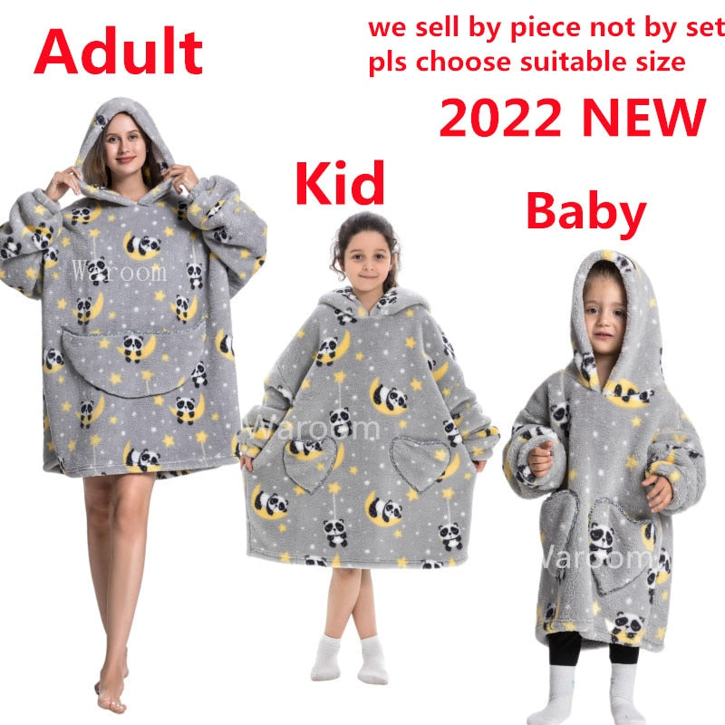 Oversized Hooded Blanket for Adult Child Wearable Blankets for Winter Warm Outdoor Hoodie Sweatshirt The Clothing Company Sydney