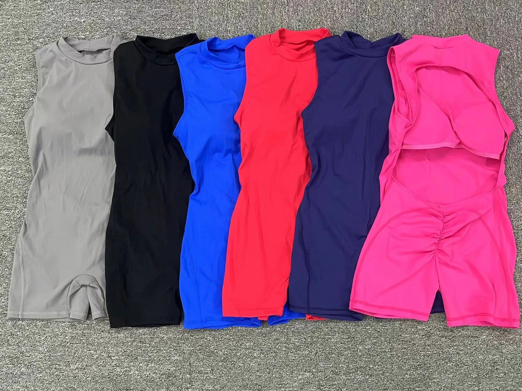 Hollow Backless Gym Bodycon Short Jumpsuit Playsuit Women One Piece Sport Outfit Yoga Romper Fitness Gear - The Clothing Company Sydney