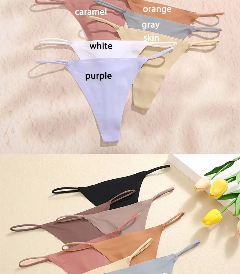 7 Pack Ladies T-back Underpants Stretch Thongs Women Underwear G-string Seamless Panties The Clothing Company Sydney