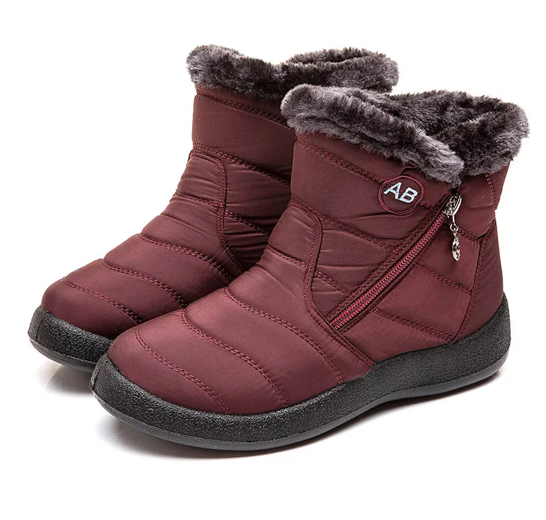 Women's Winter Ankle Boots Snow Low Heels Winter Footwear The Clothing Company Sydney