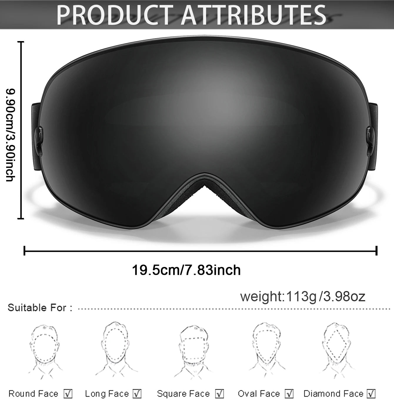 Sports Ski Anti-fog Snow Goggles The Clothing Company Sydney