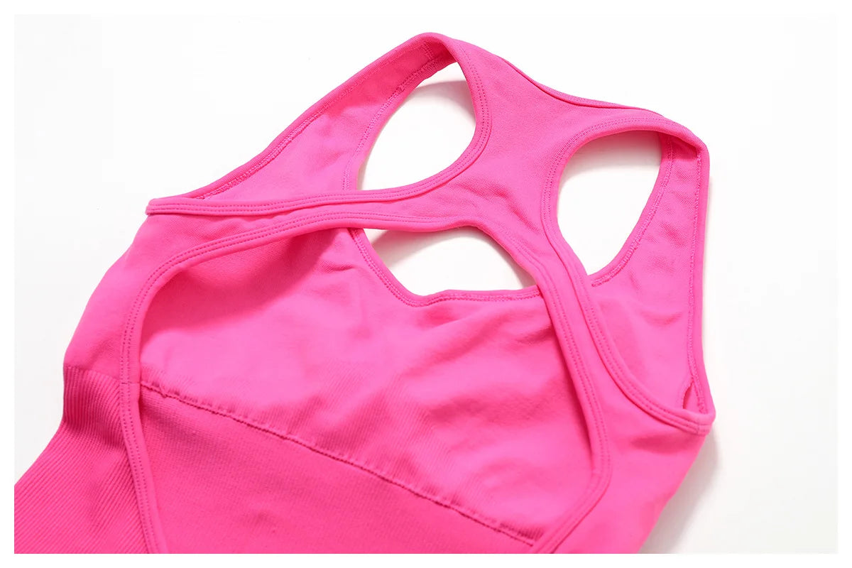 Seamless Gym Sport Jumpsuit Women Sportswear Hollow Backless Scrunch Fitness Overalls Push Up One Pieces Outfit Yoga Wear The Clothing Company Sydney