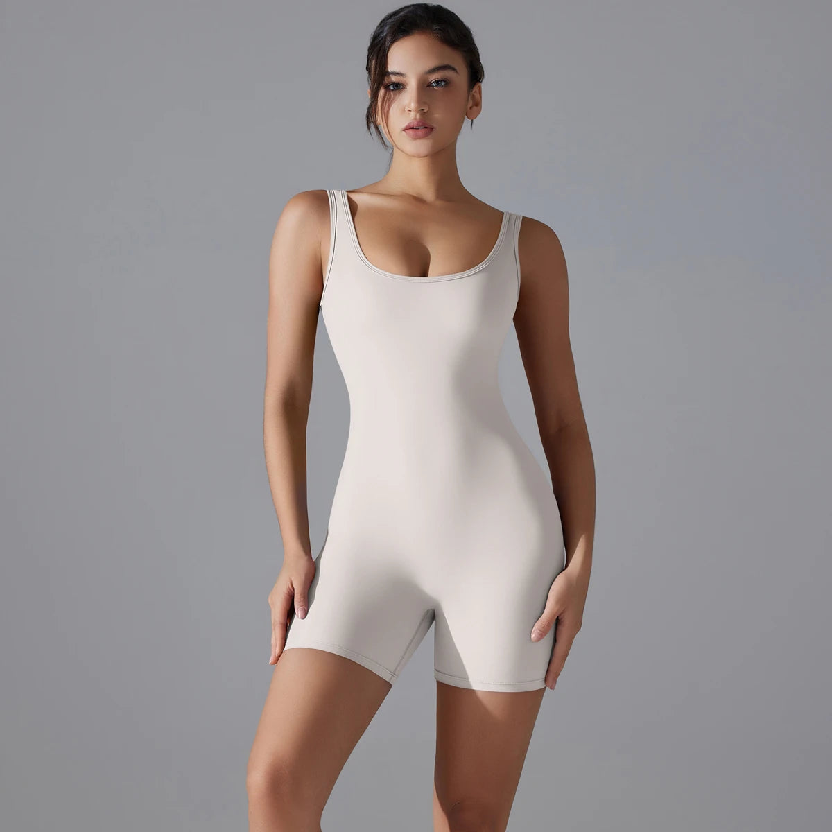 V Back Scrunch Sports Jumpsuit Gym Romper Sleeveless Sportswear Bodysuits Women Casual One-Piece Suit Yoga Clothing - The Clothing Company Sydney