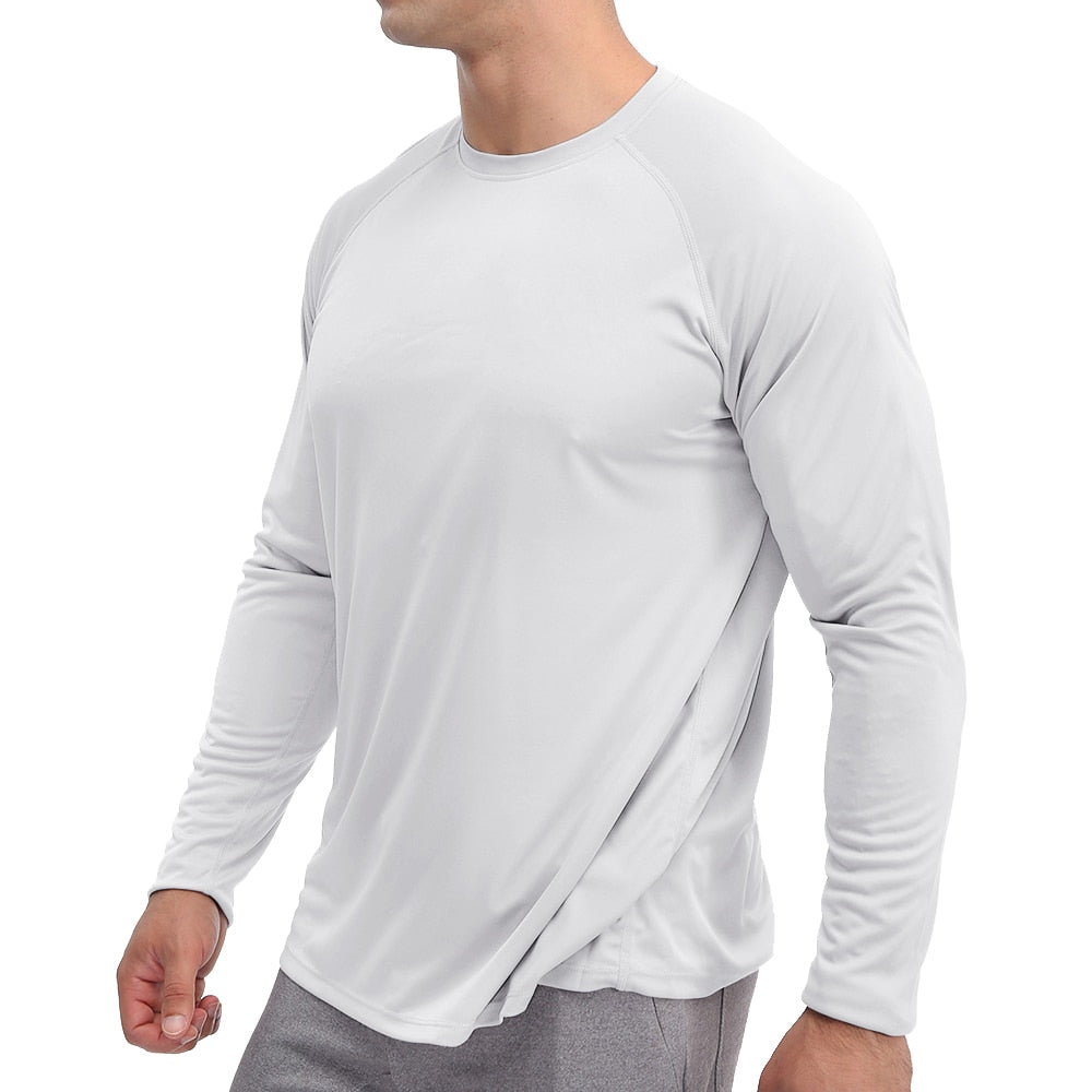 Sun Protection T-shirts Summer UPF 50+ Men's Long Sleeve Quick Dry Athlectic Sports Hiking Performance T-shirts Tee Tops The Clothing Company Sydney