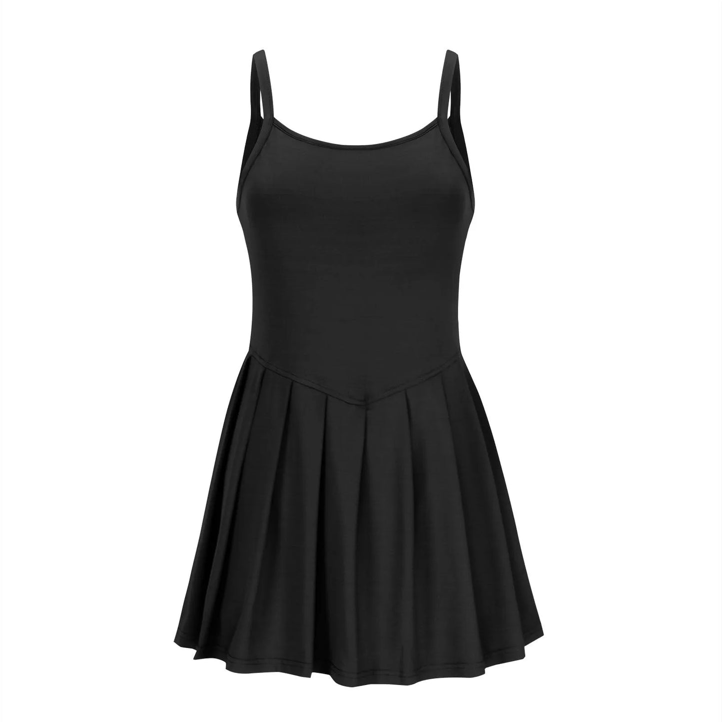 Women'S Fashionable Sleeveless Casual Sports Short Strap Dress Elegant Dress - The Clothing Company Sydney