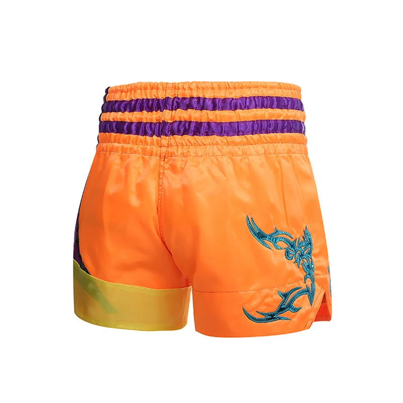Muay Thai Shorts Embroidery Boxing Shorts Women's Men's Kids Kickboxing Fight Shorts Free Combat Grappling Martial Arts Clothing - The Clothing Company Sydney