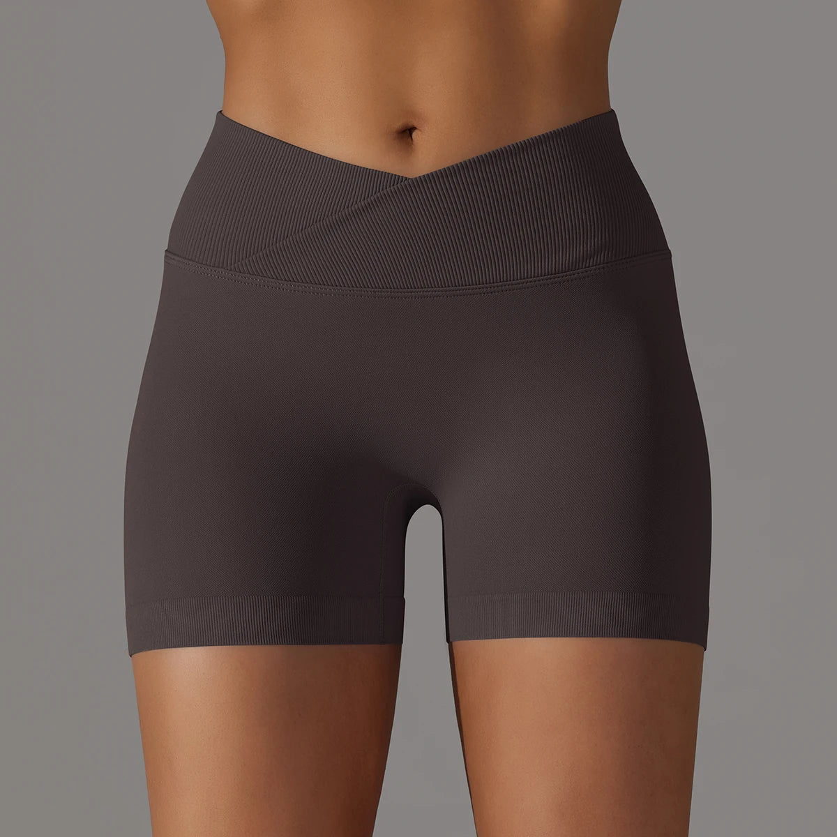 Crossover Waist Women Sport Shorts Yoga Shorts Gym Workout Running High Waist Yoga Shorts Push Up Hip Seamless Fitness Shorts The Clothing Company Sydney