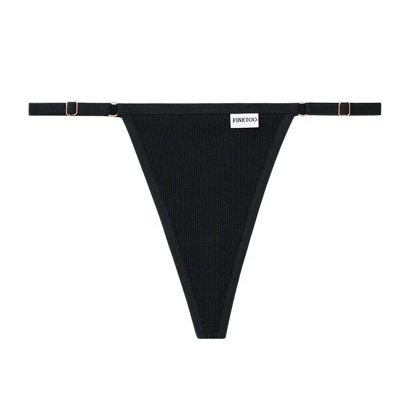 5 Pack Adjustable Women's Panties Cotton Panties Solid Low Waist Seamless Thongs Underpants Women Lingerie Set The Clothing Company Sydney