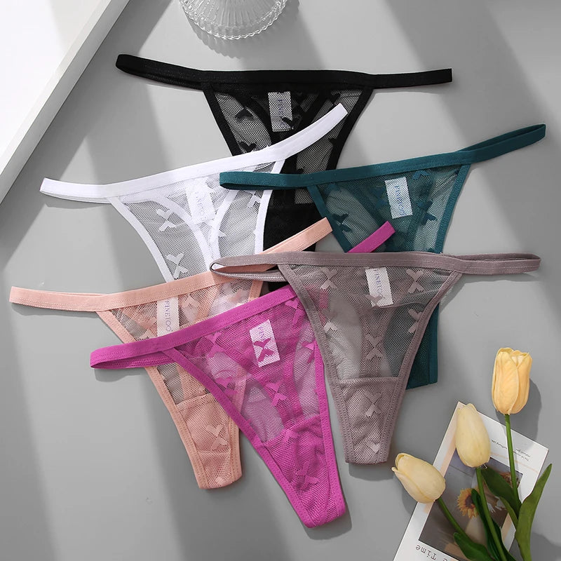 G String Thong Mesh Women Panties Low Waist Underpants T-back Underwear Thongs - The Clothing Company Sydney