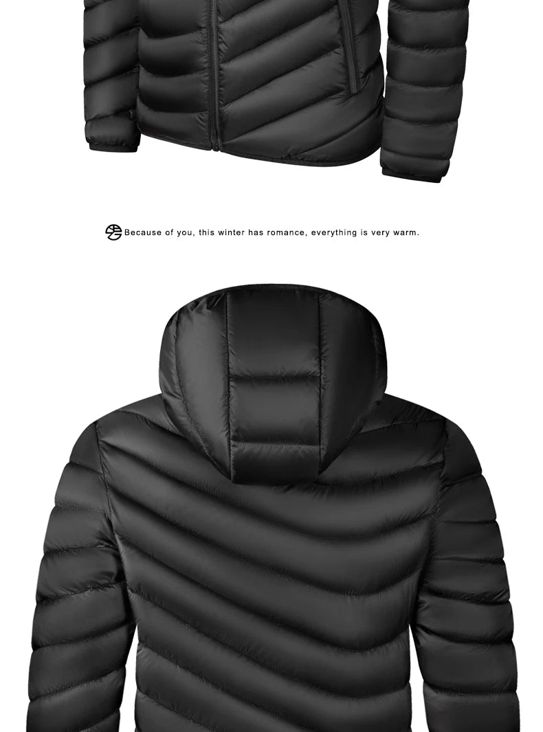 Men’s Hooded Winter Parka – Windproof Thick Casual Jacket with Detachable Hat The Clothing Company Sydney