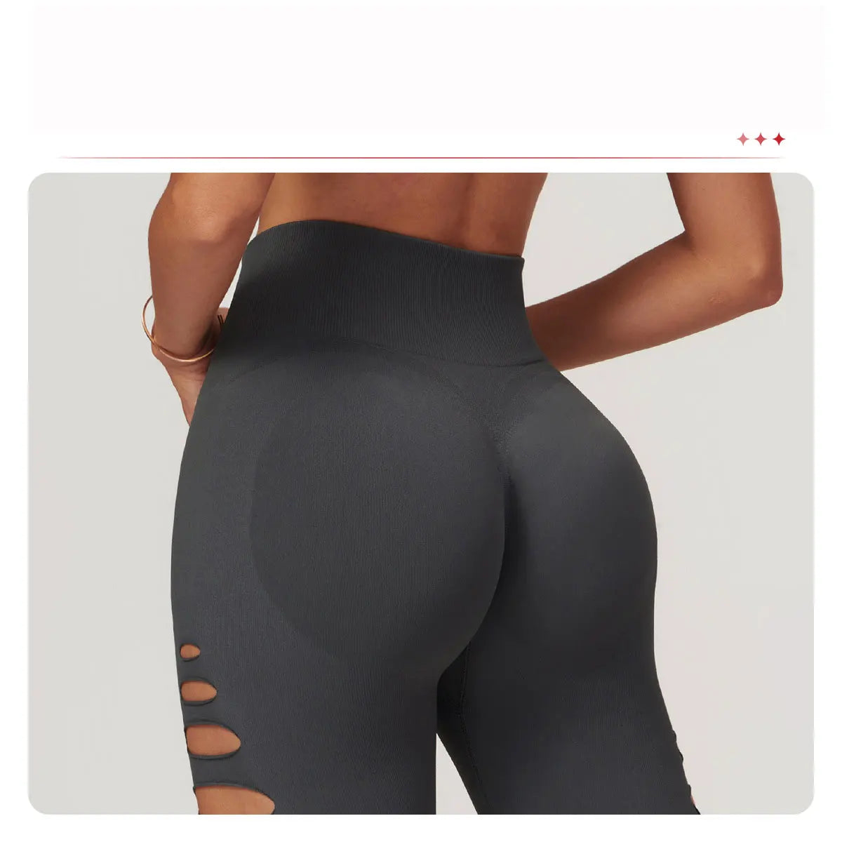 Seamless High-Waist Yoga Leggings – Hollow-Out Push-Up Workout Tights for Women - The Clothing Company Sydney