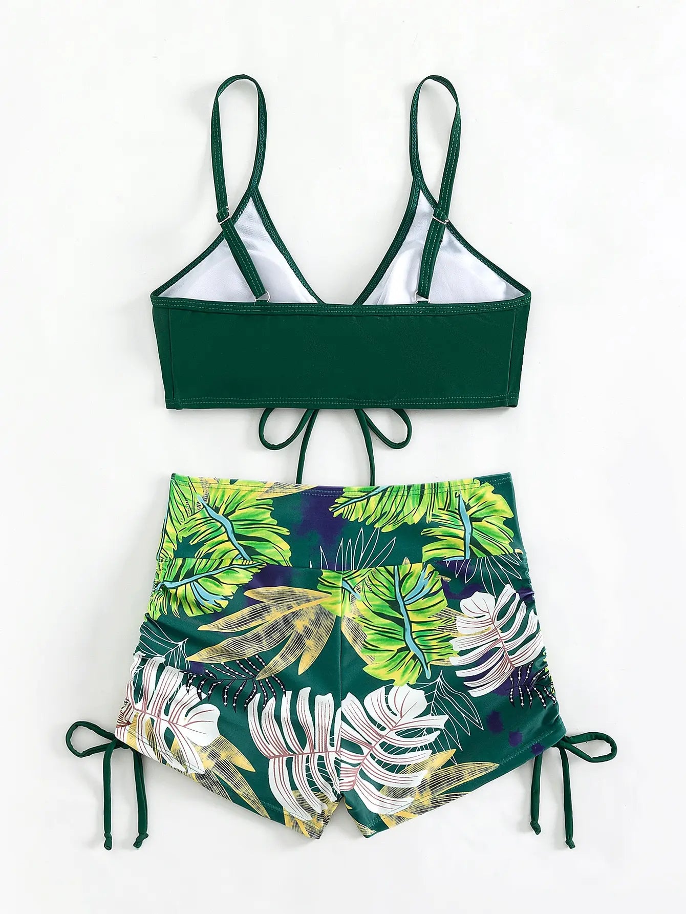 2 Piece Drawstring Front Shorts Bikinis High Waist Swimsuit Women Swimwear Bathers Bathing Swimming Swim Suit Beachwear - The Clothing Company Sydney