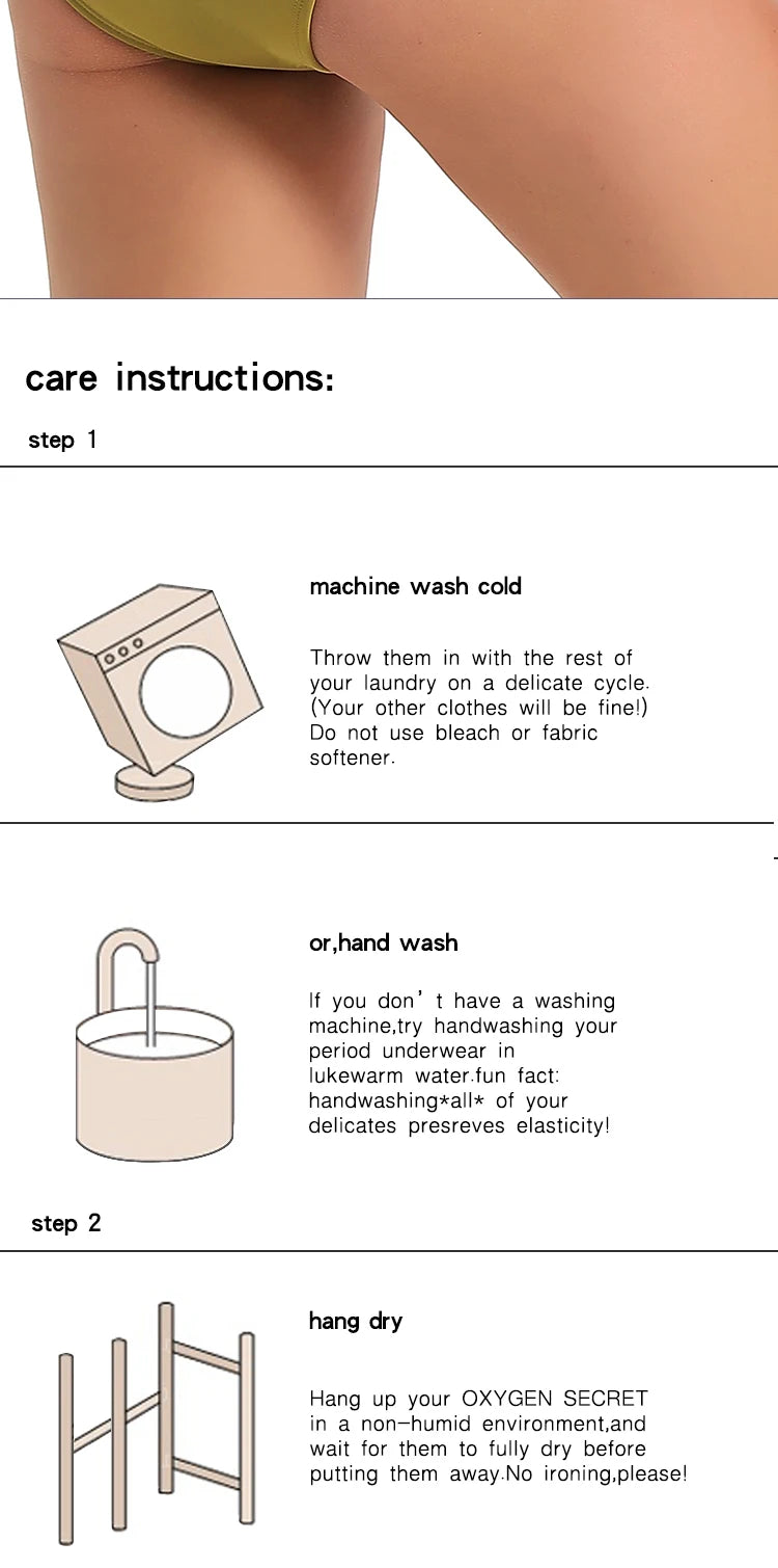 Bikini Menstrual Swimsuit Period Panties Women's Beach Period Swimwear Plus Size Absorbent Pad Panties Swim Bottom - The Clothing Company Sydney