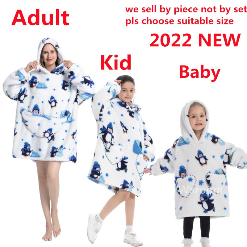 Oversized Hooded Blanket for Adult Child Wearable Blankets for Winter Warm Outdoor Hoodie Sweatshirt The Clothing Company Sydney