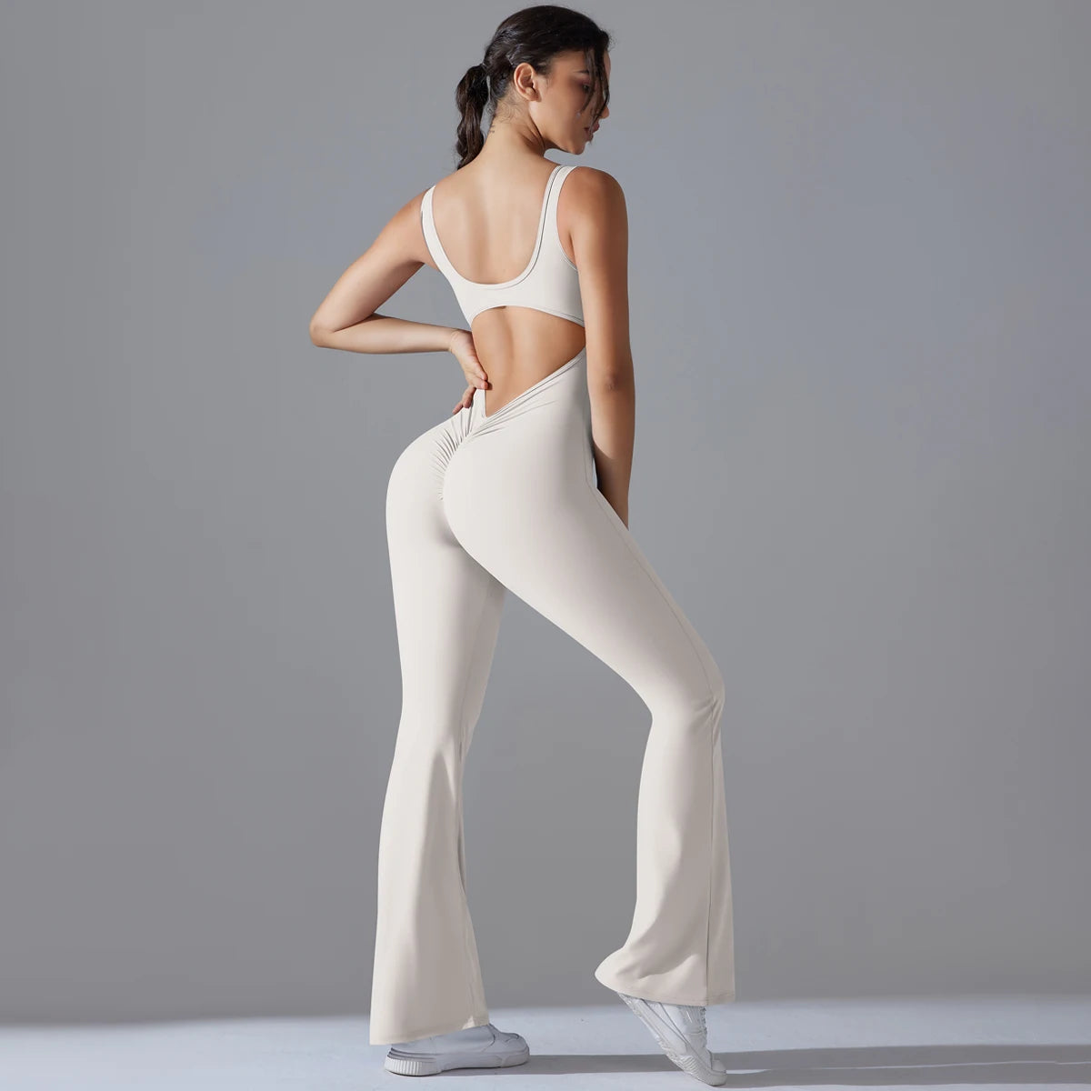V Back Jumpsuit Gym Set Women Training Yoga Suit Sportswear Sports Fitness Rompers Stretch Workout Bodysuits The Clothing Company Sydney