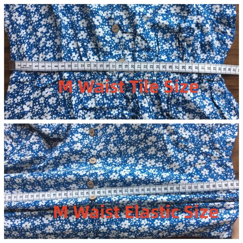 Vintage Floral Dresses for Women Elegant Loose Slit Summer Beach Holiday Leisure Long High Waist Print Dress - The Clothing Company Sydney