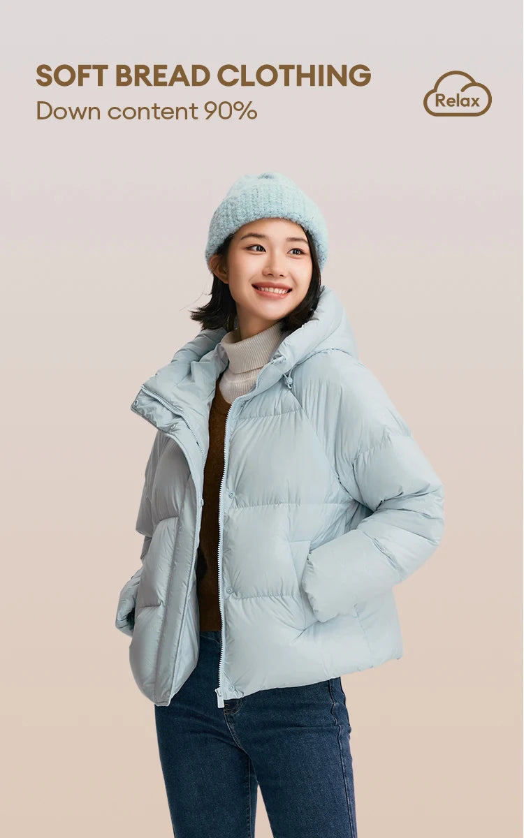 Women's Hooded Puffer Down Jacket The Clothing Company Sydney