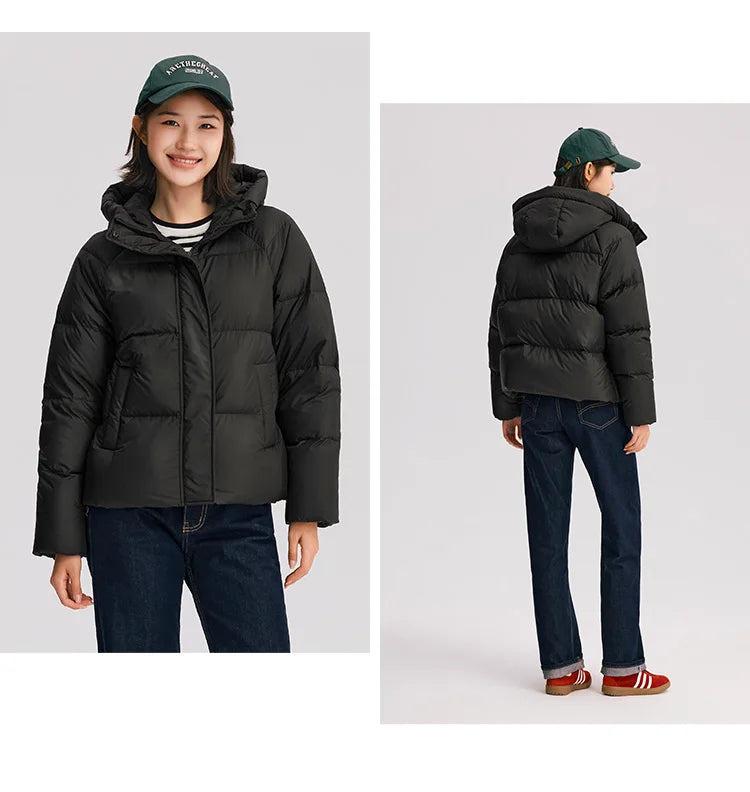 Women's Hooded Puffer Down Jacket The Clothing Company Sydney