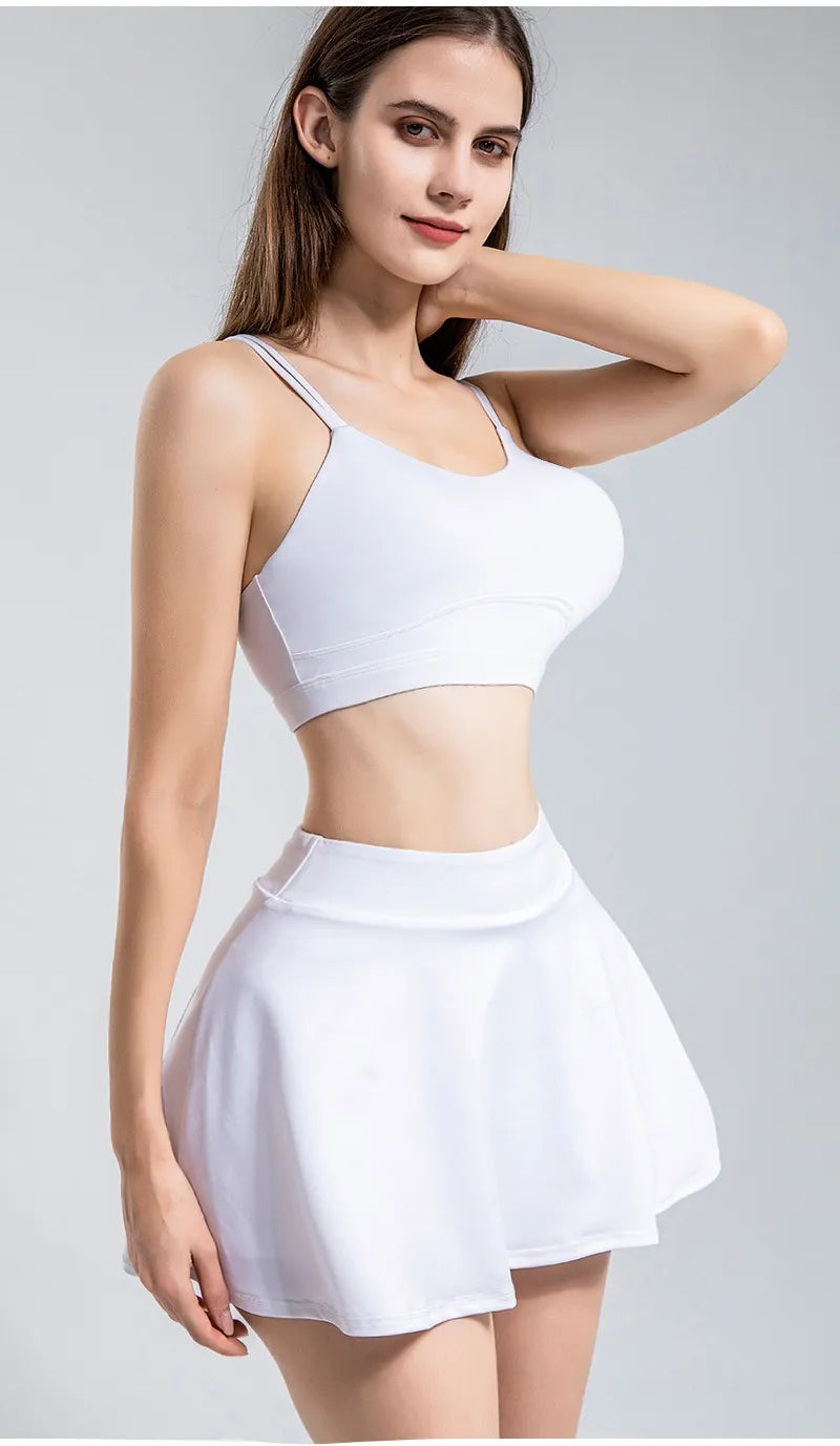 Cloud Hide Safe Tennis Skirts Gym Golf Running Pleated Pantskirt Women Sports Fitness Shorts Pocket High Waist Skort Skirt The Clothing Company Sydney
