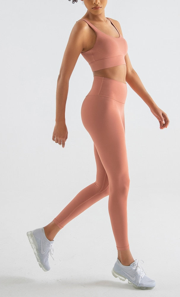 Women's Sports Bra Yoga Underwear Fixed Chest Pad Crop Tops Gym Sports Bras Shockproof Fitness Push Up Workout Bralette The Clothing Company Sydney