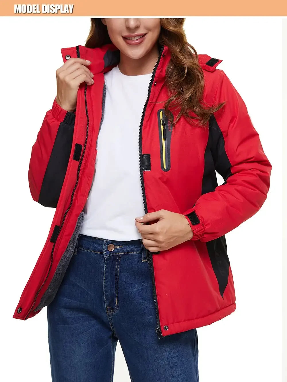Winter Ski Jackets Womens Hiking Trekking Thicken Fleece Snow Jacket Outdoor Warm Windproof Windbreaker Outwear Parka - The Clothing Company Sydney