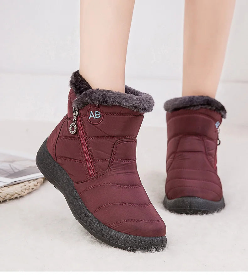 Women's Winter Ankle Boots Snow Low Heels Winter Footwear The Clothing Company Sydney