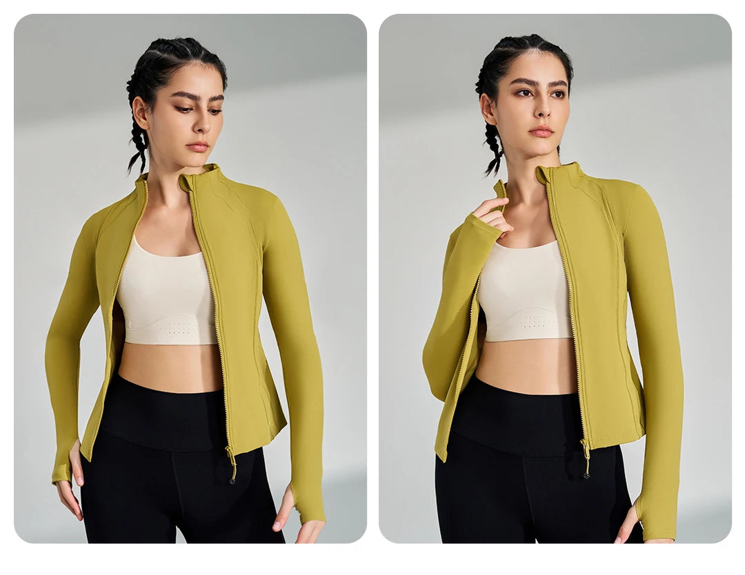 Women's Full Zip Yoga Gym Top Active Jacket The Clothing Company Sydney