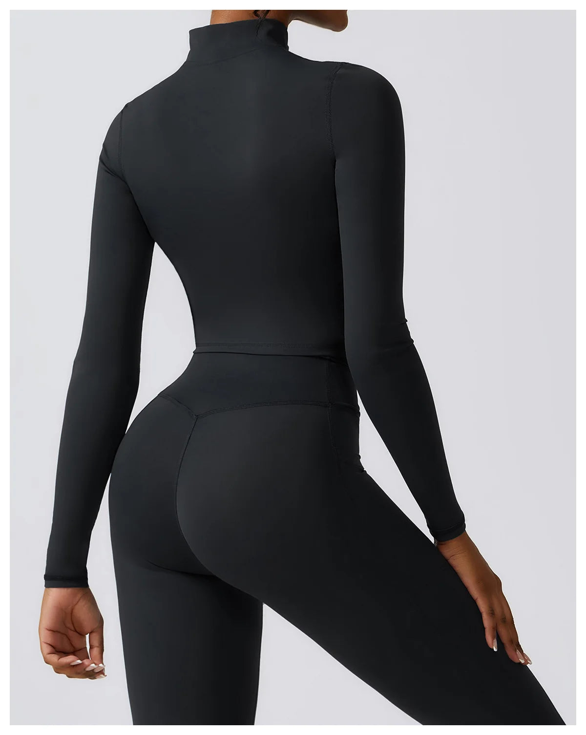 Women's High Elastic Crop Top Spandex Long Sleeve Yoga Shirts Sportswear Yoga Jacket Workout Gym Clothing Sports Clothes The Clothing Company Sydney