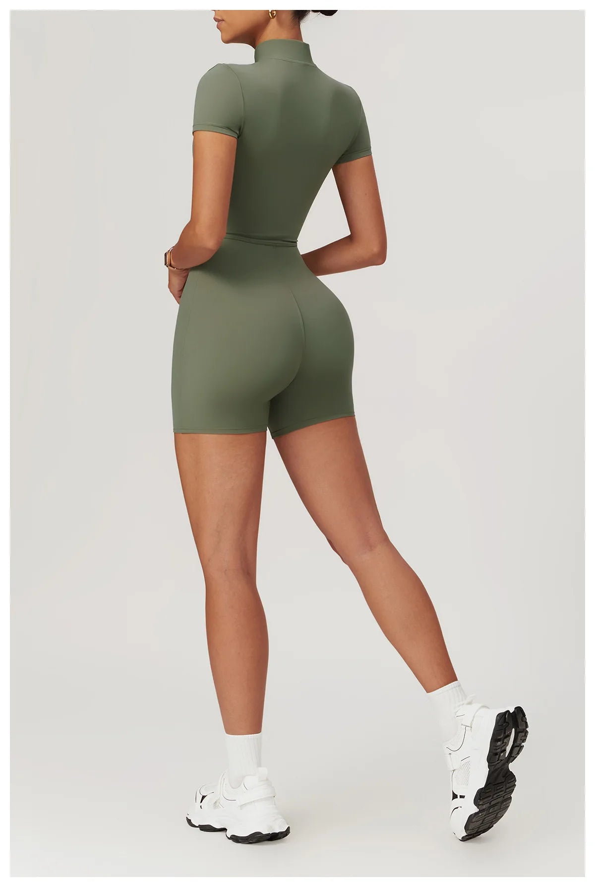 One Piece Jumpsuit Summer Short Sleeve Zipper Sports Wear Gym Fitness Bodysuits Women Dance Running Workout Clothes Yoga Suit The Clothing Company Sydney
