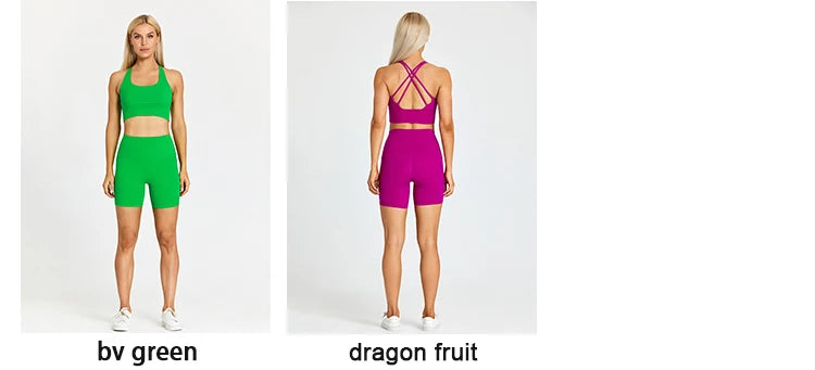 Yoga Shorts Set Women Fitness Suit 2 Piece Sports Gym Wear Workout Clothes Running Sportswear Sport Outfit The Clothing Company Sydney