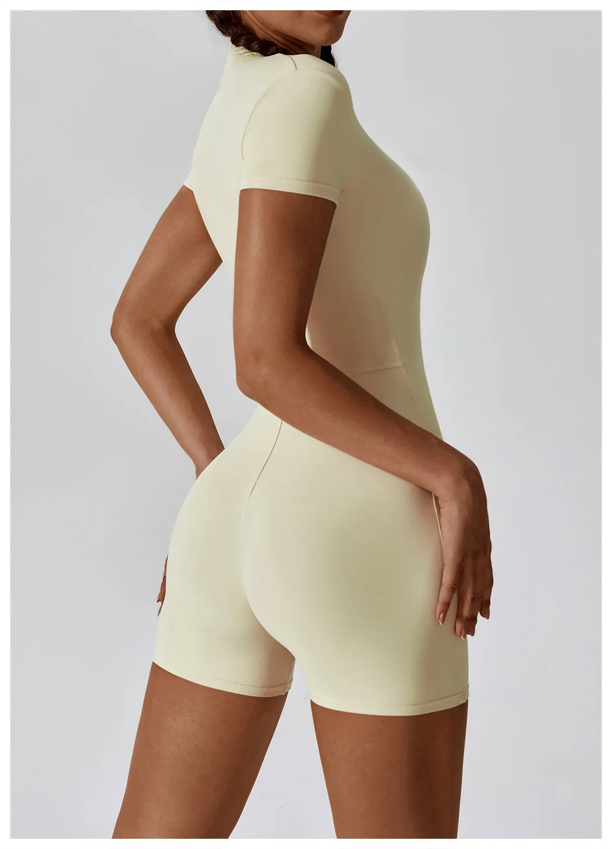 One Piece Jumpsuit Summer Short Sleeve Zipper Sports Wear Gym Fitness Bodysuits Women Dance Running Workout Clothes Yoga Suit The Clothing Company Sydney