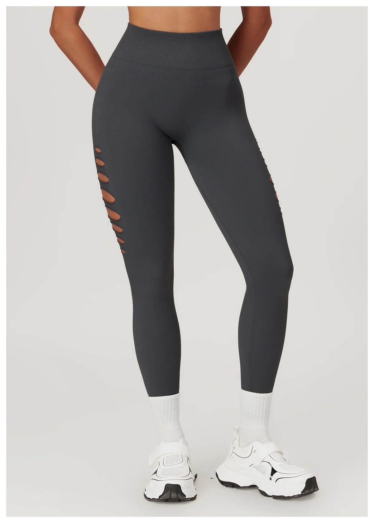 Seamless High-Waist Yoga Leggings – Hollow-Out Push-Up Workout Tights for Women - The Clothing Company Sydney