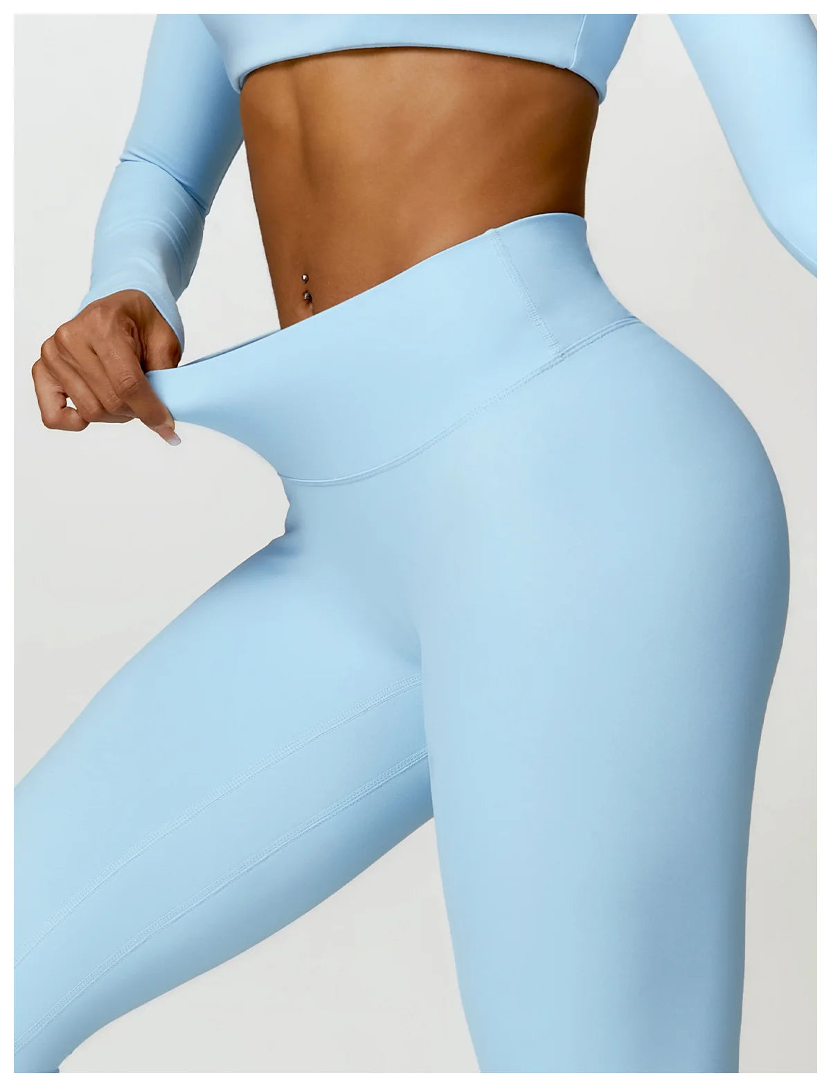 2 Piece Long Sleeve Gym Set Women Yoga Clothes Quick-Drying Sportswear Running Leggings Workout Sports Crop Top Shorts