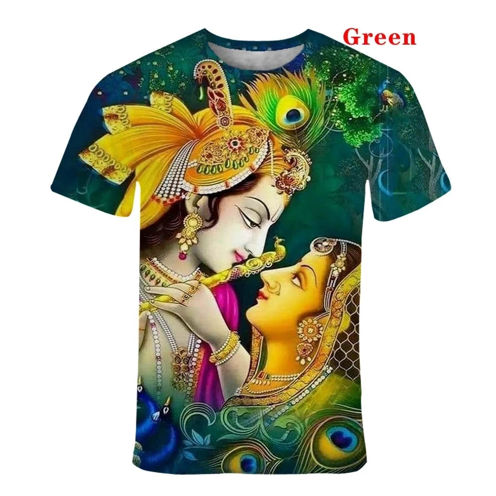 Summer Men Women 3D Print Hindu God Lord Shiva Cool Fashion T Shirt Short Sleeve T-shirt Tops - The Clothing Company Sydney
