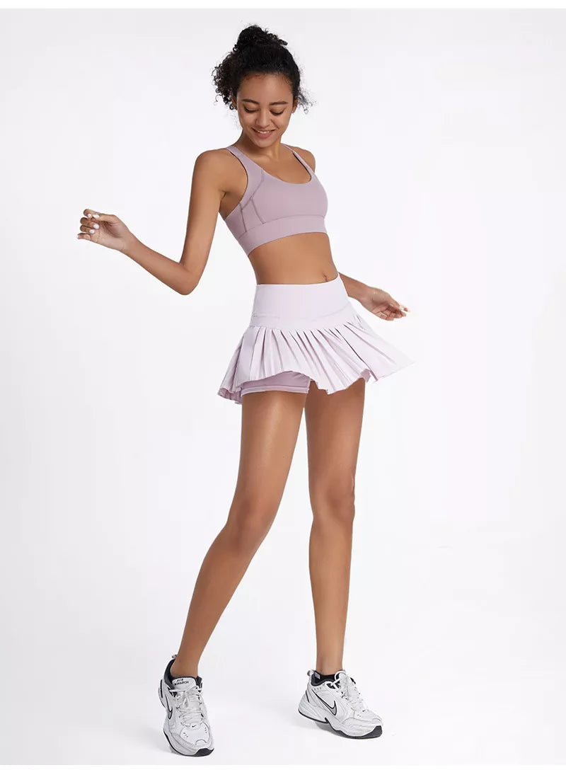 Cloud Hide Safe Tennis Skirts Gym Golf Running Pleated Pantskirt Women Sports Fitness Shorts Pocket High Waist Skort Skirt The Clothing Company Sydney