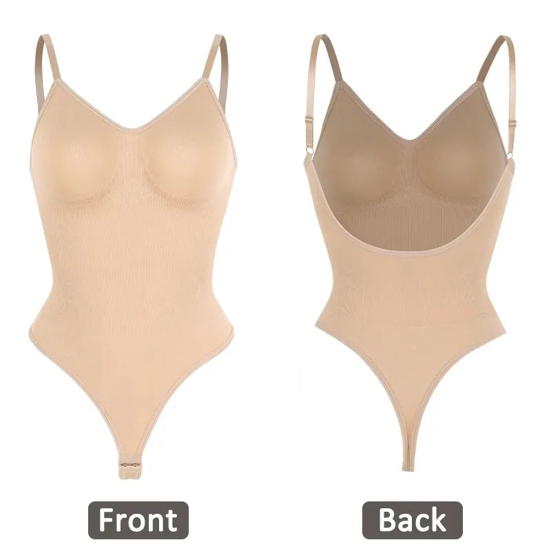 Womens Backless Bodysuits Seamless Shapewear Body Shaper Camisole Tops Corset Shapewear