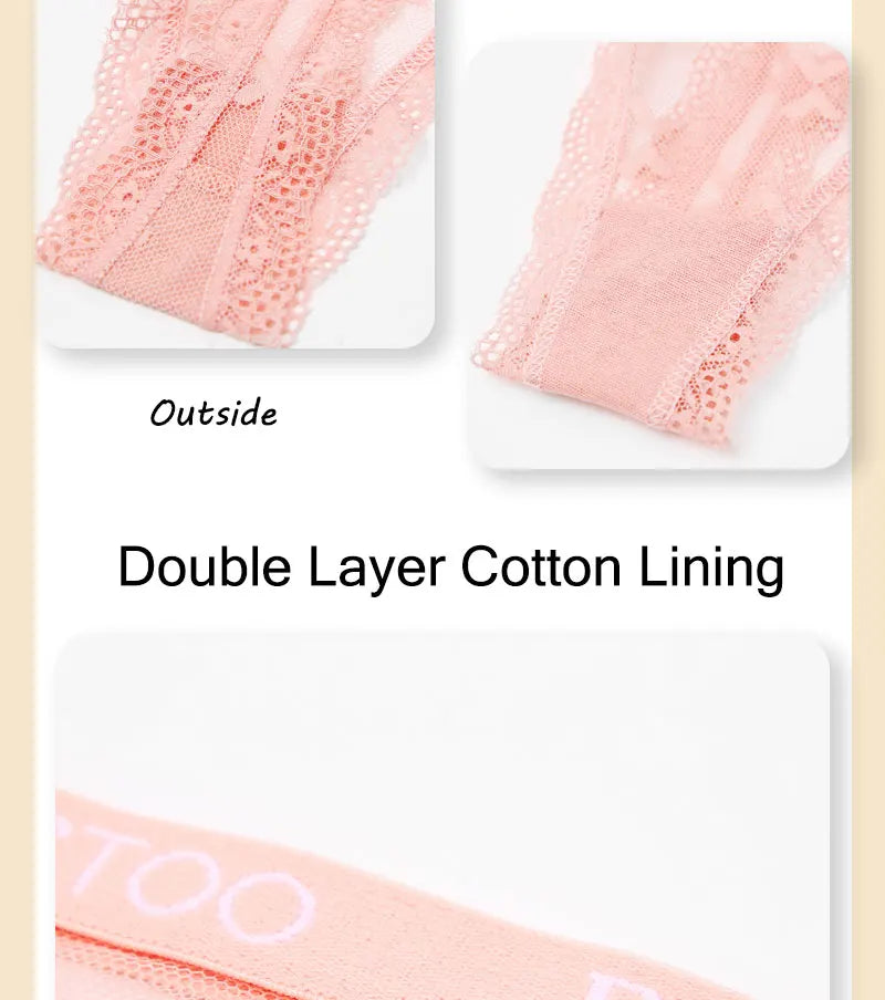 4 Pack Womens Lace Panties Low Rise Thongs Female G-String Underwear High Elastic Waist Soft Intimates Lingerie - The Clothing Company Sydney