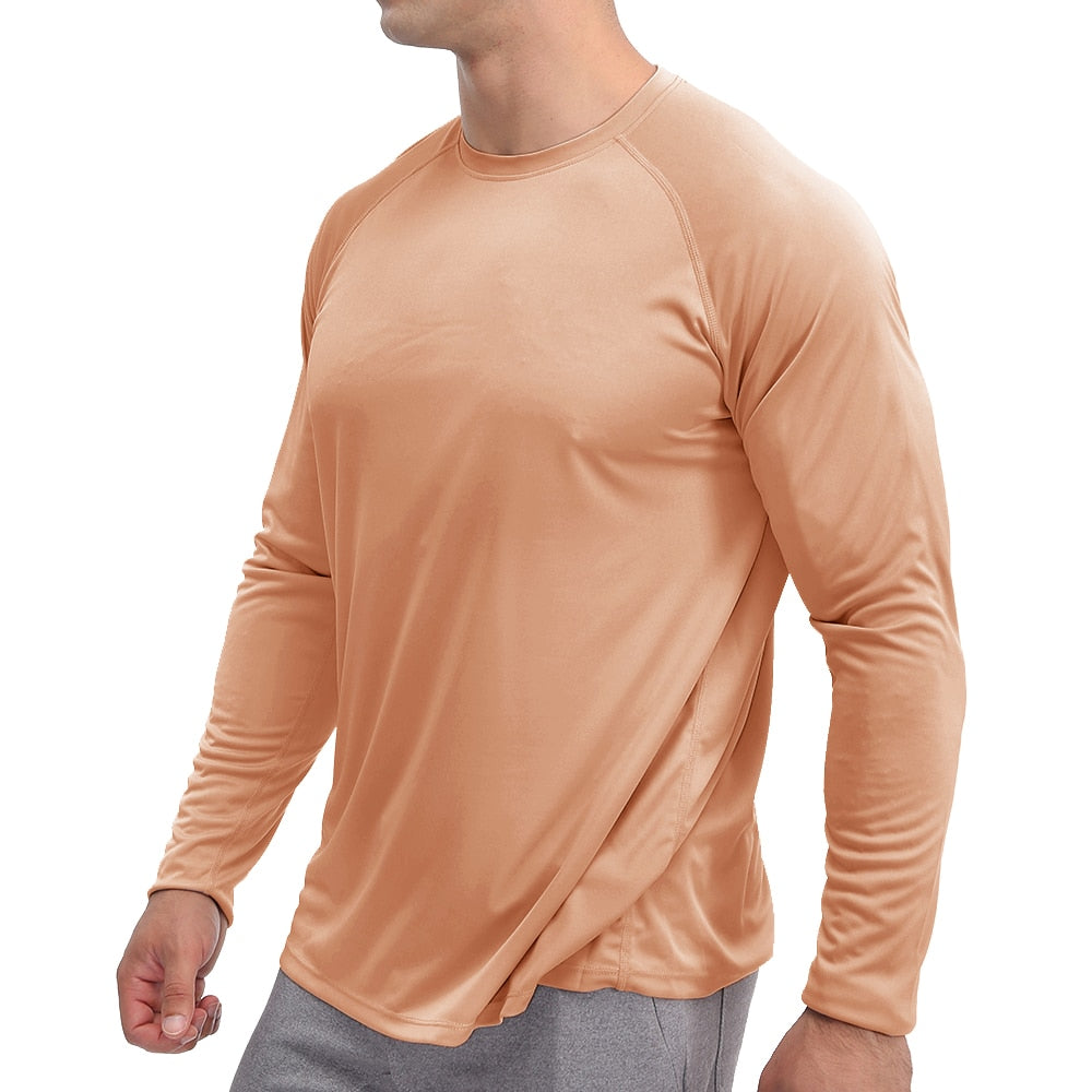 Sun Protection T-shirts Summer UPF 50+ Men's Long Sleeve Quick Dry Athlectic Sports Hiking Performance T-shirts Tee Tops The Clothing Company Sydney