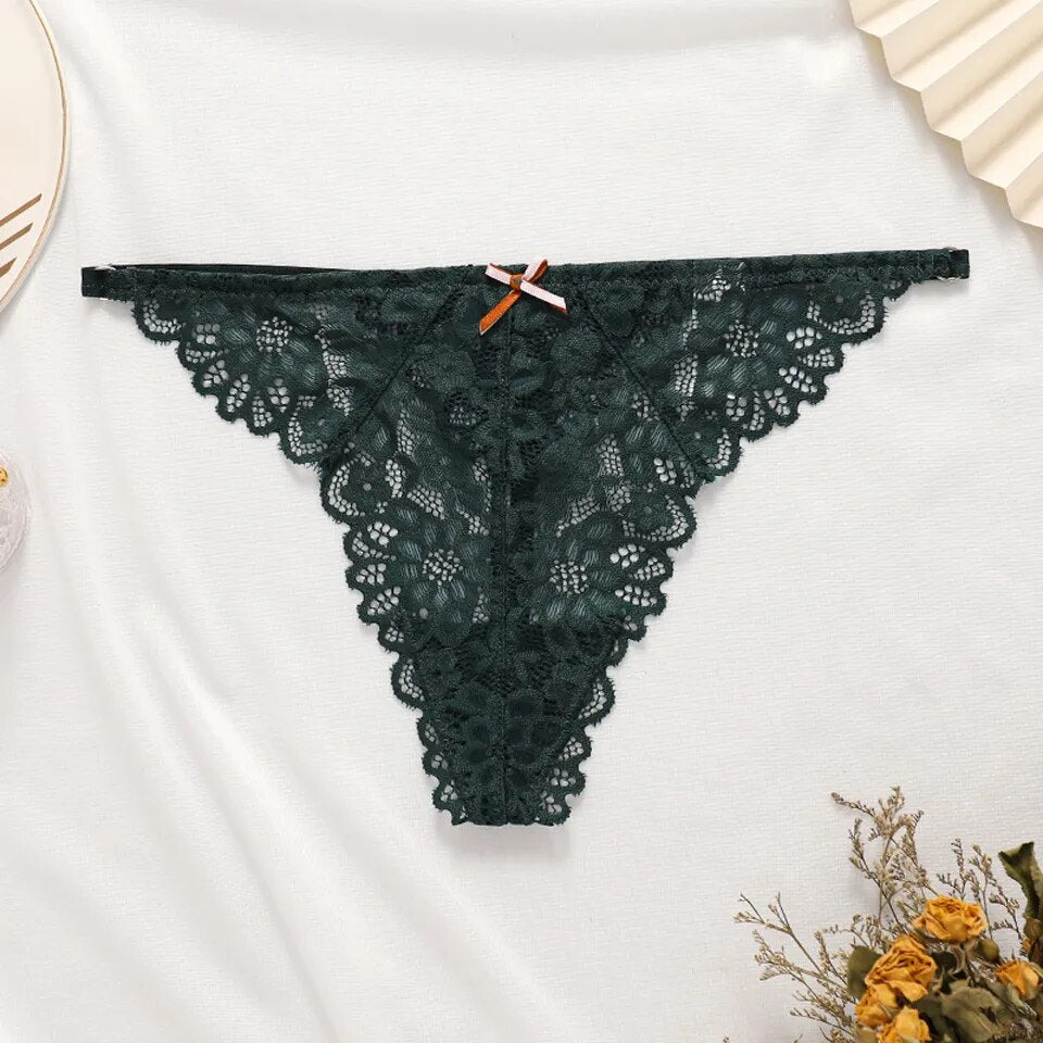 Women's Panties Lace Underwear Low Waist Briefs Hollow Out G String Underpants Solid Comfortable Female Lingerie The Clothing Company Sydney