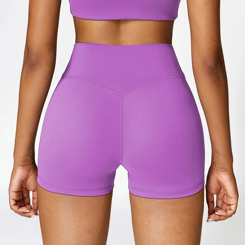 Women's sports High waist fitness running cycling quick dry Breathable Yoga Shorts - The Clothing Company Sydney