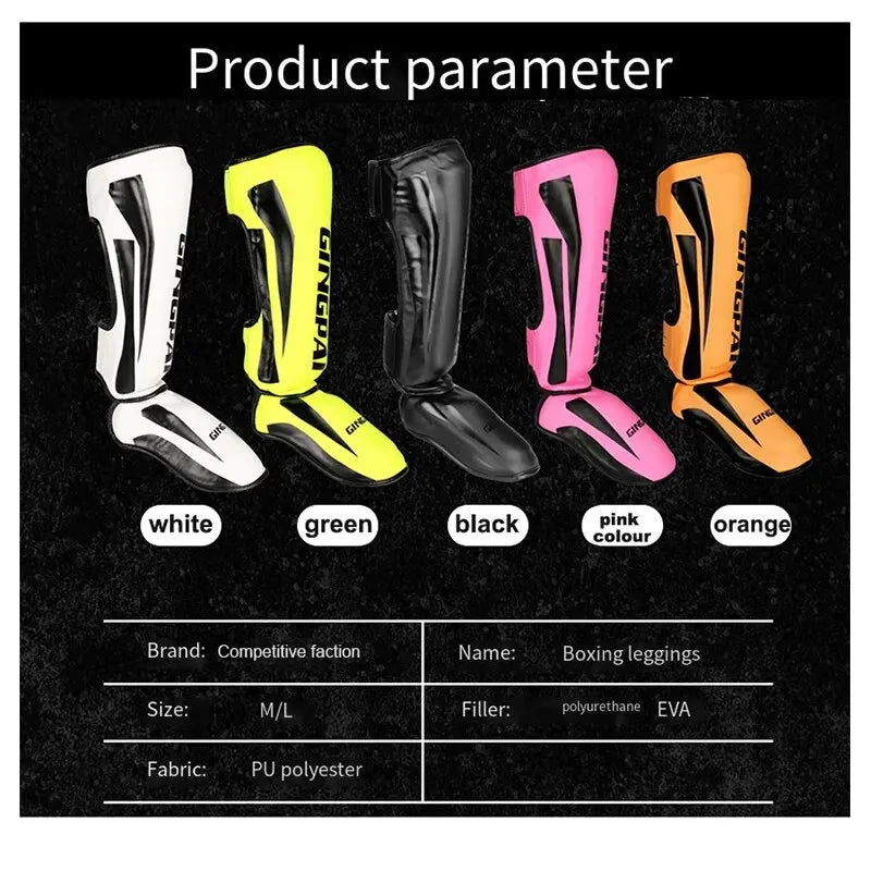 Kickboxing Leg Guard Muay Thai Ankle Protector Sparring MMA Shin Boxing Thickened Fighting Gear Ankle Protective Shin Guard The Clothing Company Sydney