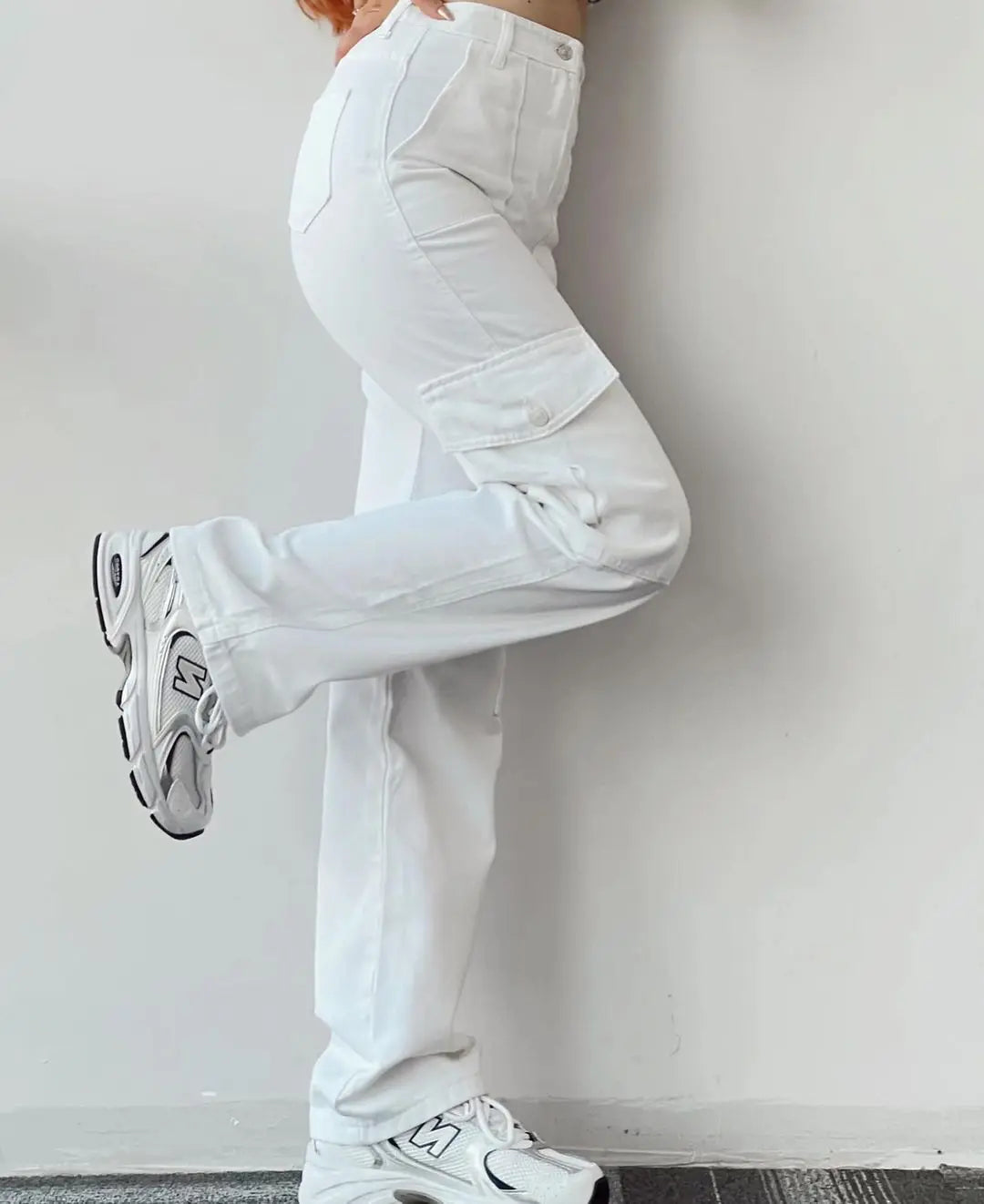 Y2K Women Vintage Cargo Pants Streetwear Parachute Pants Beige Sweatpants Wide Leg Joggers Trousers The Clothing Company Sydney