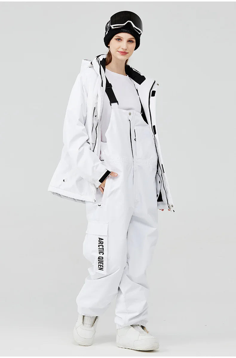2 Piece Ski Sets for Women Ski Jackets and Pants Men Snowsuit Snowboard Coat Outfits Warm Hooded Waterproof Windproof Matching Set - The Clothing Company Sydney