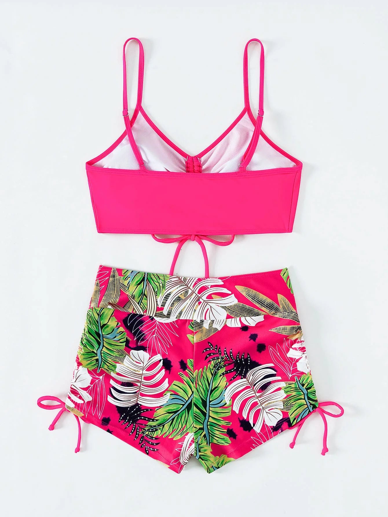 2 Piece Drawstring Front Shorts Bikinis High Waist Swimsuit Women Swimwear Bathers Bathing Swimming Swim Suit Beachwear - The Clothing Company Sydney